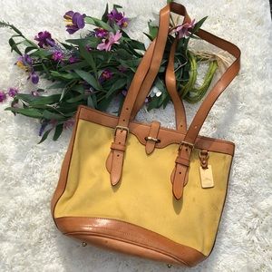 dooney & bourke yellow Cabriolet bucket bag